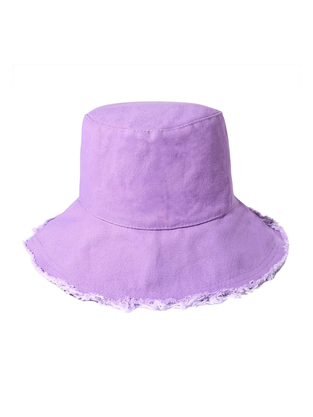 Sun Hats for Women Summer Casual Wide Brim Cotton Bucket Hat | Purple | Size OS